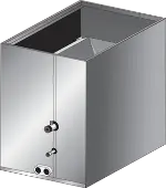 Allied EAD4X downflow coil cabinet with removable panels and dual drain port for easier service access